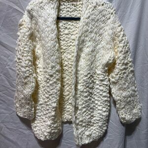 Chunky Knit Cream Cardigan